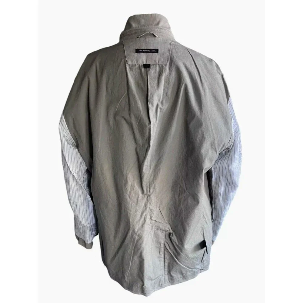 John Varvatos Blazer Men 46R Cotton Twill Sport Coat Khaki Casual Light Weight